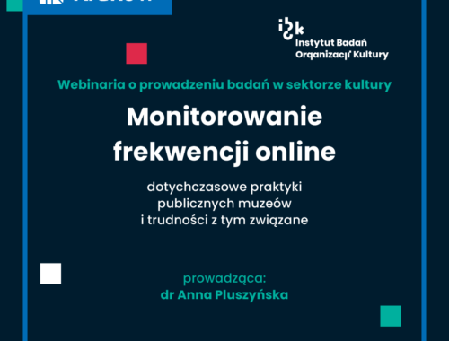 Monitorowanie frekwencji online – dotychczasowe praktyki publicznych muzeów i trudności z tym związane, dr Anna Pluszyńska