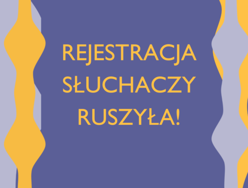 Rejestracja słuchaczy ruszyła!