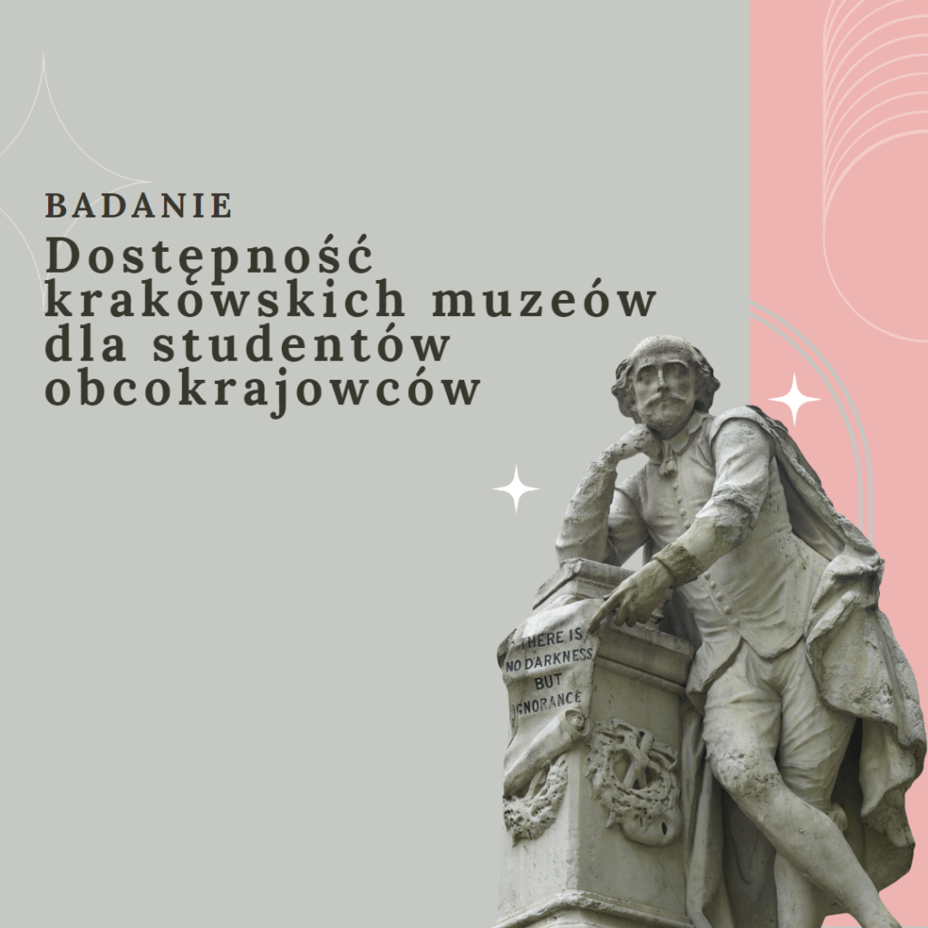 Badanie Dostępność krakowskich muzeów dla studentów obcokrajowców