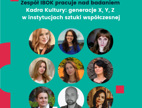 Zespół IBOK pracuje nad badaniem Kadra kultury: generacje X, Y, Z w instytucjach sztuki współczesnej