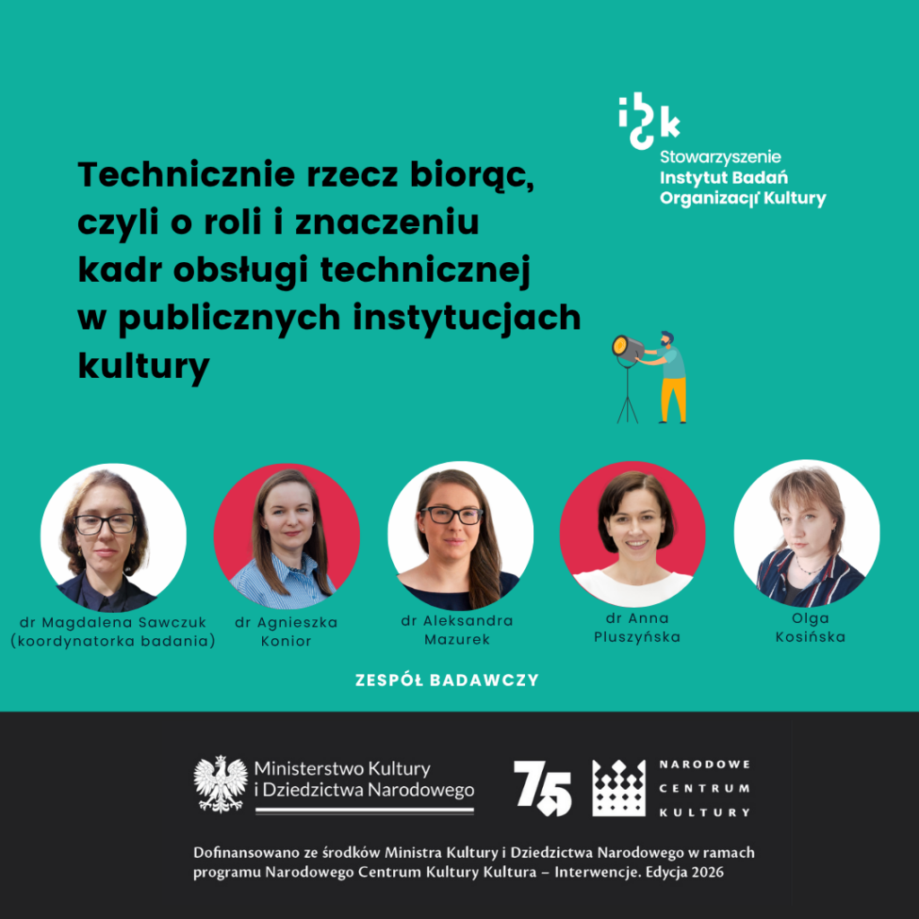 Technicznie rzecz biorąc, czyli o roli i znaczeniu kadr obsługi technicznej w publicznych instytucjach kultury